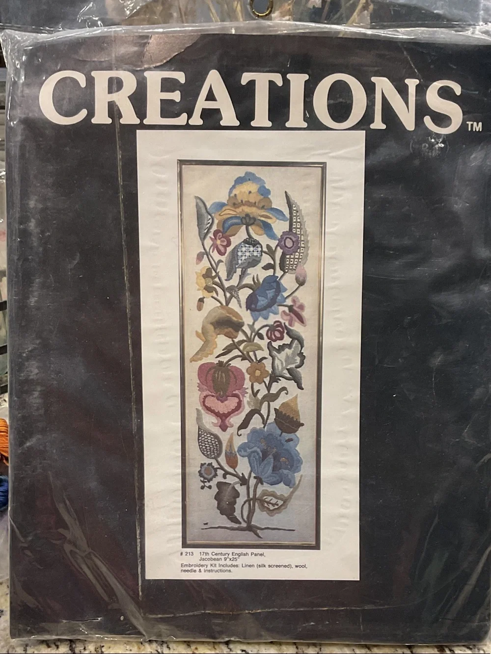 Creations 17th Century Jacobean English Panel Crewel Kit
